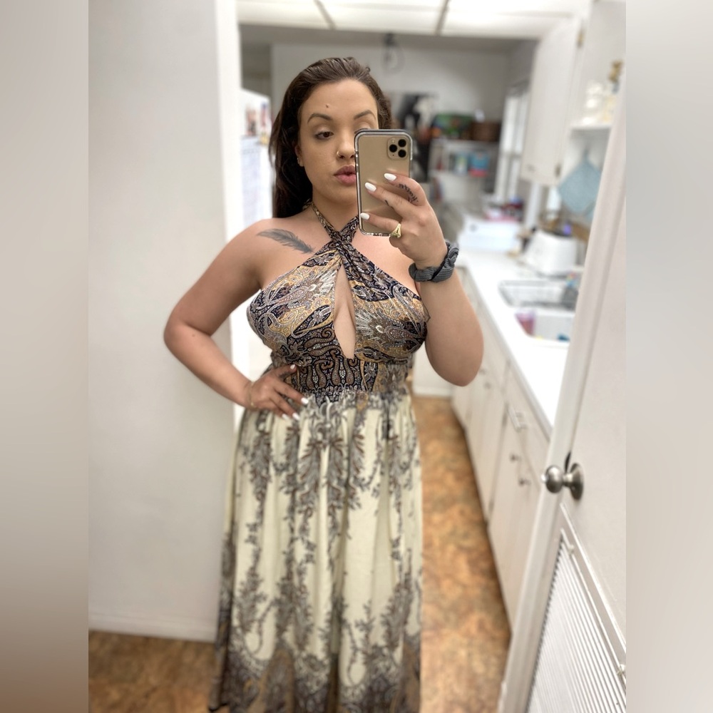 Cupshe tropical dress - good for big boobies!!